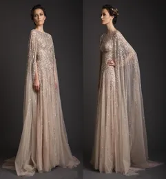 Krikor Jabotian 2019 Dresses Evening Wear with Wrap Champagne Jots reacted a line prom downs made made metal party gress 4733558