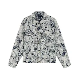 Designer Mens Jacket Long Sleeve Button-down Denim Jacket With Embroidered Pattern Fall Winter Garment Zip Windbreaker Jacke207v