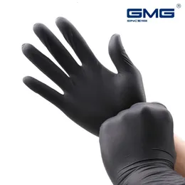 Fem fingrar handskar nitril matkvalitet vattentätt kök tjockare svarta handskar pulver latex gratis examen engångs 231013