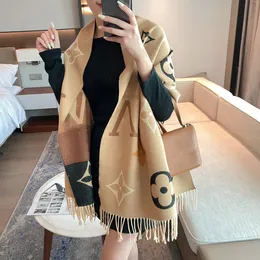 Designer scarves Luxury high-end rabbit hair core-yarn scarves men's and women's thickened shawls Winter wool cashmere scarves