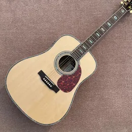 Solid Spruce Top Acoustic Guitar D Type 45 Model 41 "Guitar Abalone Inlaid, Abalone Binding Top Back, Electric Guitar