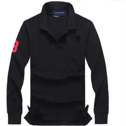 Todo 2023 nova marca de alta qualidade moda masculina grande cavalo manga comprida camisa polo casual masculino tamanho S-2XL266l