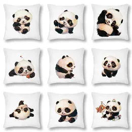 Almohada dibujos animados animal panda león patrón cubierta funda de almohada hogar dormitorio sala de estar sofá coche decorativo