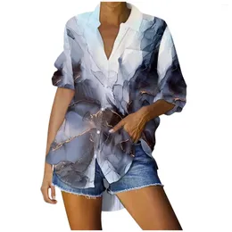 Kvinnors T-skjortor beskurna kvinnor fashionabla vändkragen y2k casual långa ärmar blus och toppar stjärnflicka