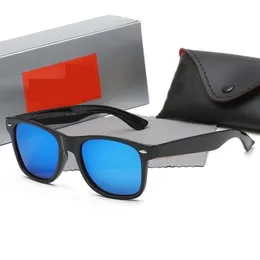 Klassische Retro-Rey-Ban-Sonnenbrille für Herren, Luxus-Sonnenbrille, runde schwarze Brille, UV-Schutz, kratzfest, Vollformat-Sonnenbrille, Damenmode-Sonnenbrille mit Bo
