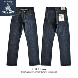 Saucezhan 316xx-RawストレートRAWセルベッジUNSANFORFIZENT DENIM MEN MENS JEANSブランド201111279C