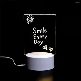 Night Lights DIY Creative Message Board Lamp Led Note Light USB With Pen Holiday Kid Lover Gifts
