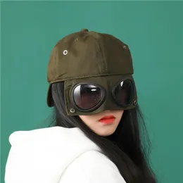 Bollkapslar 2022 Hattar för kvinnor Anti-Saliva Wind Sand Dual User Unisex Hat med Goggle Super Cool Peaked Cap Man Baseball2521