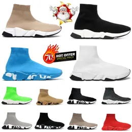 2024 Designerskie skarpetki swobodne buty mężczyźni potrójne czarne białe męskie platforma do spacerów joggingowych trampki Treakers