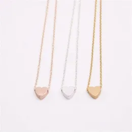 18k Gold Silver Plated Pendant Necklace Flat Bottom Solid Love Necklace Giften till Women193J