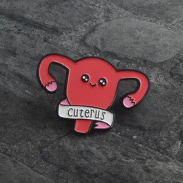 페미니즘 HURRAY CUTON CUPERUS UTERUS 에나멜 핀 브로치 배지 옷깃 핀 액세서리 소녀 파워 여성 권리 페미니스트 G273K