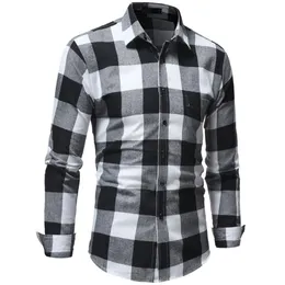 Plaid Shirt Men Shirts 2018 New Fashion Chemise Homme Mens Checkered Shirts Long Sleeve Shirt Men Blouse 3XL V662384