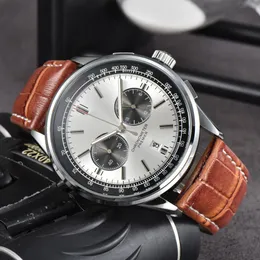 Fashion Business 2023 Herren Breitlin Classic Watches Dial Master Quarz Sapphire Uhrenmodell Klappmaschine Watch Leather Uhren Band A3