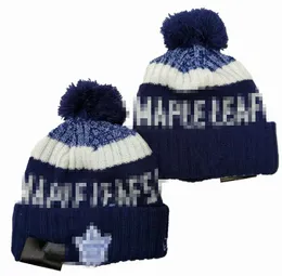 Роскошные шапки MAPLE LEAFS Шапочка Хоккейная дизайнерская Winter Bean для мужчин и женщин Модный дизайн вязаные шапки осенняя шерстяная шапка жаккардовая унисекс теплая шапка с черепом Спортивная вязаная шапка