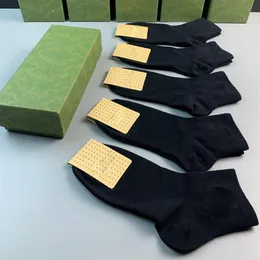 Frauen Männer Buchstaben 100 % Baumwolle Socken mit Tag Schwarz Weiß Buchstabe Casual Sport Socke Top Qualität285S