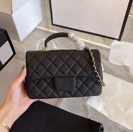 20c prostokątny mini klasyczny designerskie torby kawioru oryginalna skórzana cielę quilted matelasse łańcuch górny uchwyt TOTES Crossbody Rame Bag 922ESS