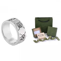 Pierścień projektanta mody na męską tytanowe stalowe srebrne pierścionki Zaczepki do biżuterii damskiej luksusowy
