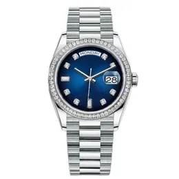 Aaa qualidade diamante moldura mens 36mm 41mm relógio moda 2813 movimento automático daydate relógios de aço inoxidável homem relógio luminoso montre de luxe relógios de pulso presentes