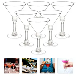 Vinglasglas cocktail koppar plast martini clear cup mini champagne trä skedar burkar en disponibla kupé set efterrätt verre cocktails