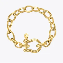 Enfashion Goth Lock Armband för kvinnor 2021 Guldfärg armband rostfritt stål pulseras mujer modesmycken gåva B212250164J
