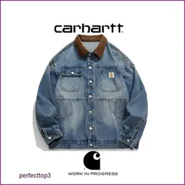 Мужское Carhart 2023, новое эксклюзивное джинсовое старое пальто для мужчин и женщин, универсальное свободное покрой для пар Jy9s