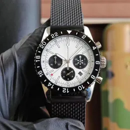 Relojes de Lujo New High Quality Mens Watch Timing Watch 43mmクォーツウォッチラバーチェーンサファイアラグジュアリーウォッチメンズデザイナーモントレスルスヌールモントレスデフルス
