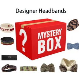 Pannband mystery box designer mode tryckt blomma bomullssport bandana pannband för kvinnor jul super överraskning250z