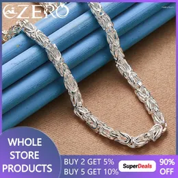 Chains ALIZERO 925 Sterling Silver Necklace 24K Gold Faucet Chain For Men Women High-Quality Fine Jewelry Fashion Wedding Party Gift