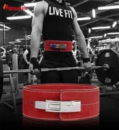ROEGADYN Gym Body Belt Waist Trainer Dip Gym Belt For Men Waist Support Leather Weight Lifting Belt Gym Back Support Fitness 220108527413