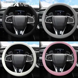 Steering Wheel Covers SEAMETAL Silica Gel Steering Wheel Cover Full Surrounded Elastic Car Steer Wheel Protector Anti Slip Universal for 33cm-40cm Q231016