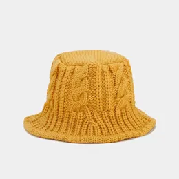 Berets senhoras todo o rosto redondo à prova de vento mão tecido pescador chapéu inverno linha de lã grossa bacia surf bonés para homens com alça