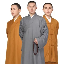 Erkek Trailsits Özel Tachi Ceket Pantolon Keşiş Uzun Coble Standart Arhat Giyim Shaolin Budist Monk Robes Kung Fu G224T