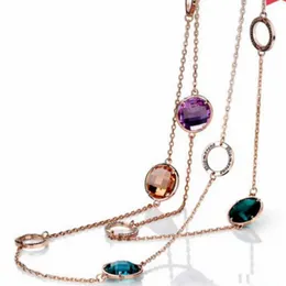 Ювелирные изделия, ожерелье-свитер, длинное ожерелье с кристаллами для женщин зимой, простая классическая мода294S