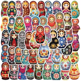 50pcs Rus Matryoshka Bebek Çıkartmaları Araba Bisiklet Bisikleti Sticker Dizüstü Bilgisayar Kaykay Motorlu Su Şişesi Snowboard Duvar Çıkışları Çocuk Hediyeleri