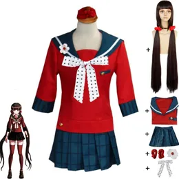 Gra cosplay Harukawa Maki Dangan Ronpa Danganronpa v Killing Harmony Cosplay Costplay Wig Anime Adult Child School Sailor JK mundurzy