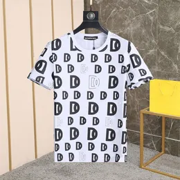 DSQ PHANTOM TURTLE Mens Designer T shirt Italian Milan Fashion Allover logo-print T-shirt Summer Black White T-shirt Male Hip Hop 339R
