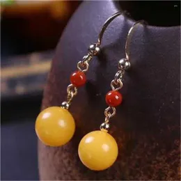 Boucles d'oreilles pendantes en ambre naturel de la Baltique, STERLING, à la mode, pour la journée du poisson, Halloween, accessoires, cadeau de noël