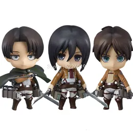 Fingerspielzeug Attack on Titan Anime Figur 365# Mikasa Ackerman Actionfigur 390# Levi Ackerman Figur 375# Eren Jaeger Figur Puppenspielzeug