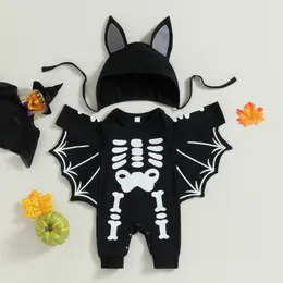 Strampler ma baby 024M Halloween Baby Junge Fledermaus Overall geboren Säugling Kleinkind Strampler Langarm Overall Kostüme D05 231016