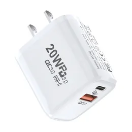 Caricabatterie USB tipo C da 20 W ricarica rapida per iPhone 13 12 Pro Max 11 XR Samsung Xiaomi Mi QC 3.0 PD USBC caricabatterie per telefono a ricarica rapida