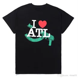 I LOVE ATL T Shirt Mens Designer Manica corta Moda di alta qualità Hip Hop Uomo Donna Tees Taglia S-XL207g