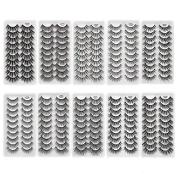 False Eyelashes 10853Pairs Multipack 3D Mink Lashes False Eyelashes Handmade Wispy Fluffy Fake Lash Natural Eye Makeup Tools Faux Eye Lashes 231016