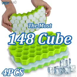 Refrigerator Parts Accessories 4/2/1PCS Silicone Ice Cube Mold 148 Cube Large-capacity Ice Trays Food Grade Ice Maker BPA Free Reusable Ice Maker with LidsL231016