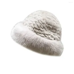 Berets Autumn Winter Women Hat Stylish Faux Fur Bucket Hats For Plush Trendy Fisherman With Warmth Wind Protection