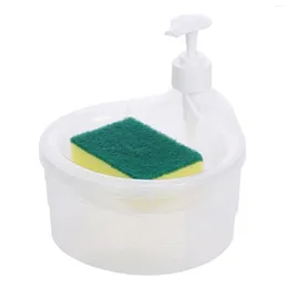 Liquid Soap Dispenser Dish Press Box With Sponge Holder Gift For Family And Housewarming SNO88
