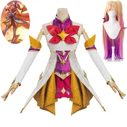 Cosplay Gioco Cosplay Lol Star Guardian Seraphine The Starry Eyed Songstress Costume Parrucca Anime Sexy Woman Dress Outfit Abito di Halloween
