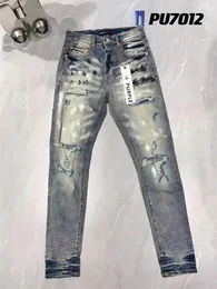 2023New Men Jeans Hole Light Blue Dark Gray Italy Brand Man Long Pants Streetwear Denim Skinny Slim Straigh