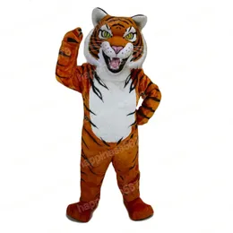 Leistung Niedliche Tiger Maskottchen Kostüme Cartoon Charakter Outfit Anzug Karneval Erwachsene Größe Halloween Weihnachten Party Karneval Kleid Anzüge