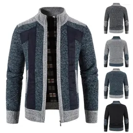 Vestes pour hommes Chic Hommes Veste Tricot Cardigan Hiver Élastique Manteau Thermique