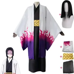 Cosplay Anime Demone Slayer Kimetsu No Yaiba Ubuyashiki Kagaya Costume Cosplay Parrucca Kisatsutai Kimono Uniforme Halloween Gioco di ruolo Vestito